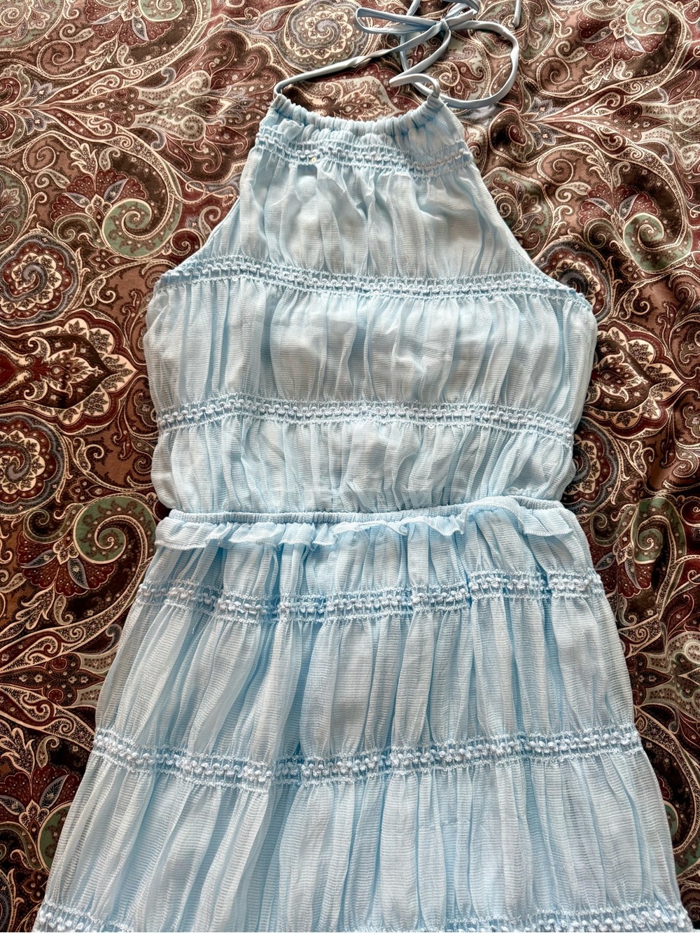 Thirty Thirty Light Blue Halter Dress S